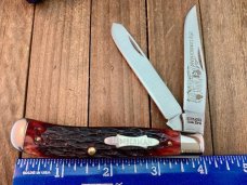 Schrade Cutlery Classics Lumberman Trapper Red Jigged Bone