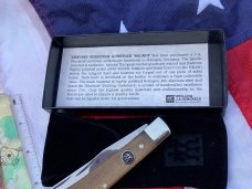 Vintage J A Henckels Trapper (HK5-GSW) Pocket Knife w/ GunStock Walnut Handles -COA & Orig Box