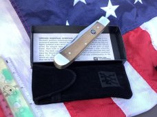 Vintage J A Henckels Trapper (HK5-GSW) Pocket Knife w/ GunStock Walnut Handles -COA & Orig Box