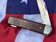 Vintage J A Henckels Single Blade Lock back Large Hunting/Hunter knife in wood display box