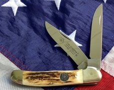 1987 Carl Schlieper / German Eye Brand Copperhead w/ Great Stag Handles -NOS