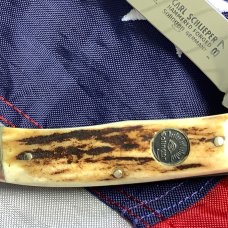 1987 Carl Schlieper / German Eye Brand Copperhead w/ Great Stag Handles -NOS