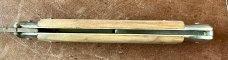 Vintage Falcon ITALY 10 Inch Lockback Fish Shape Folding Knife, Olive Wood Handle, Unused 