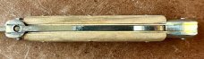 Vintage Falcon ITALY 8 Inch Lockback Fish Shape Folding Knife, Olive Wood Handle, Unused 