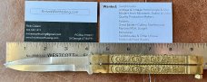 Vintage Balisong Butterfly Knife From Pakistan, Nice Brass Handles, Original Box, Unused #2