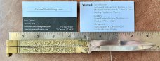 Vintage Balisong Butterfly Knife From Pakistan, Nice Brass Handles, Original Box, Unused #1