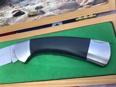 Vintage J A Henckels Single Blade Lock back Large Hunting/Hunter knife in wood display box