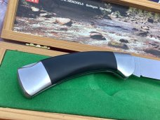 Vintage J A Henckels Single Blade Lock back Large Hunting/Hunter knife in wood display box