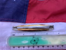 J A Henckels Whittler Pocket Knife w/ great Stag Handles +Red Shield -NOS