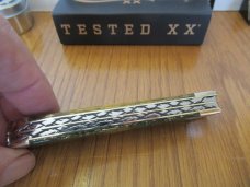 Case XX 2015 Custon Worked Finney Knives Time Keeper Trapper # 6254 SS