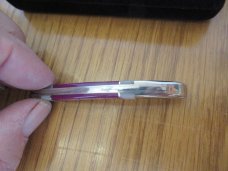 Case XX 2011 Shepard Hill SFO 1 of 50 Tiny Texas Toothpick Purple Heart Pearl Pattern # EX10096SS