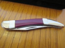 Case XX 2011 Shepard Hill SFO 1 of 50 Tiny Texas Toothpick Purple Heart Pearl Pattern # EX10096SS