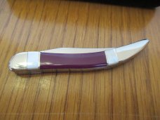 Case XX 2011 Shepard Hill SFO 1 of 50 Tiny Texas Toothpick Purple Heart Pearl Pattern # EX10096SS