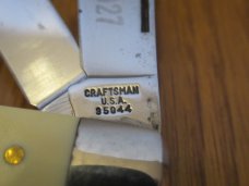 Sear Craftsman White Delrin Stockman Pattern # 95044