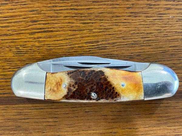 Parker & Son M-1431 Six-Blade Canoe Folding Knife w/Picbone Scales Japan  