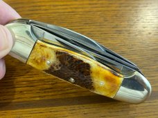 Parker & Son M-1431 Six-Blade Canoe Folding Knife w/Picbone Scales Japan  