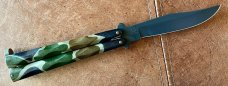 Vintage Valor Camo Cho Balisong Knife, Made In Japan, Original Box, Unused 