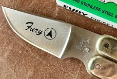 Vintage Fury Mini Balisong aka Butterfly Knife, Mahogany Wood Handle, Japan, Unused 