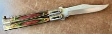 Vintage Frost Balisong aka Butterfly Knife, Frostwood Handle, Japan, Unused 