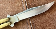 Vintage Compass Industries (CI) Balisong aka Butterfly Knife, Micarta Handle, Japan, Unused 