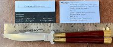Vintage Compass Industries (CI) Balisong aka Butterfly Knife, Micarta Handle, Japan, Unused 