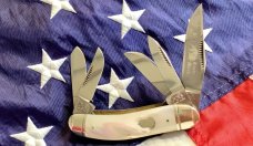 1996 Bulldog Brand 5 Blade Knife w/ fantastic Mother of Pearl Handles -NOS 