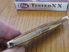 Case XX 2011 Vintage Red Winterbottom Stag Cheetah Pattern # V5111 1/2L SS