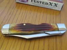 Case XX 2011 Vintage Red Winterbottom Stag Cheetah Pattern # V5111 1/2L SS