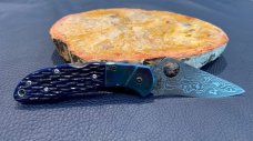 Spyderco Limited Number Delica C10JBBP with Blue-Colored Jigged-Bone Handle
