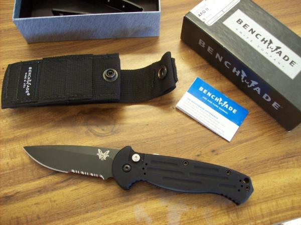 Benchmade Automatic AFO ll #9051SBK Military 154 CM UNUSED NIB Sheath, Booklet