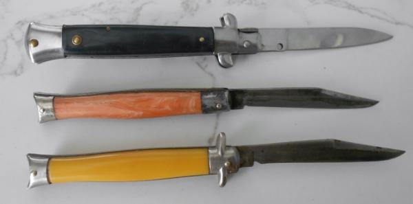 Two Vintage Colonial Sure-Snap Auto & One Unmarked 440 Stainless