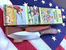 Rare! J A Henckels Heavy Duty Fixed Blade Hunter Knife w/ Wood Handles in Original box
