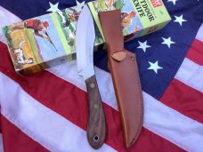 Rare! J A Henckels Heavy Duty Fixed Blade Hunter Knife w/ Wood Handles in Original box