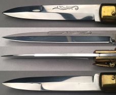 9 3/8" Bird's Head Lever Auto Stiletto, vintage collector knife, Maniago ITALY, NOS, c.1984