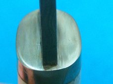 CUSTOM TUSK ANTLER TOOTH FANG BONE DAMASCUS FIXED BLADE DIRK BOOT DAGGER KNIFE KNIVES SHEATH OLD