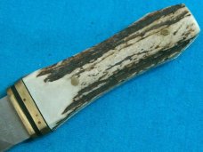 VINTAGE VALOR MIAMI USA JAPAN 436 STAG ANTLER FIXED BLADE DIRK DAGGER BOOT KNIFE KNIVES SHEATH OLD