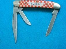 VINTAGE UTICA STAINLESS JAPAN 32148 PURINA ADVERTISING STOCKMAN FOLDING POCKET KNIFE KNIVES OLD AD