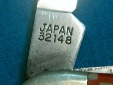 VINTAGE UTICA STAINLESS JAPAN 32148 PURINA ADVERTISING STOCKMAN FOLDING POCKET KNIFE KNIVES OLD AD