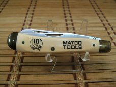 SCHRADE+ USA LIMITED EDITION SCRIMSHAW VINTAGE TRAPPER MATCO TOOL 10TH ANNIVERSARY MINT POCKET KNIFE