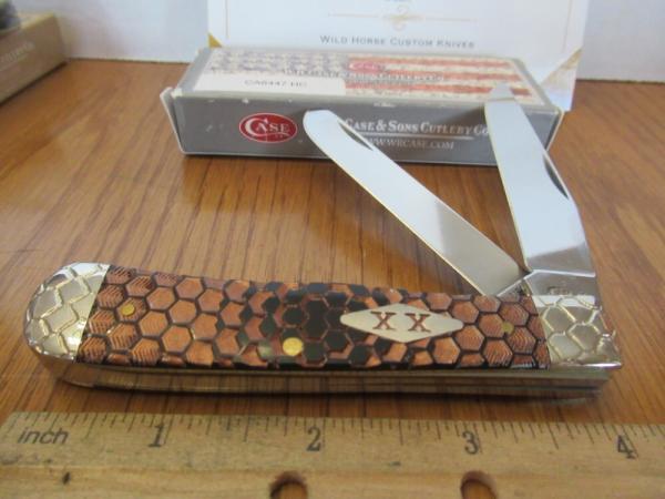 Case XX Wild Horse Customs Copper Honeycomb Trapper 1 of 25 Case XX Wild Horse Customs Copper Honeycomb Trapper 1 of 25