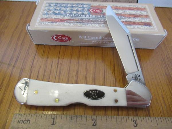 Case XX 2020 Natural Smooth White Bone Mini Copperlock Pattern # 61749L CV Case XX 2020 Natural Smooth White Bone Mini Copperlock Pattern # 61749L CV