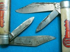 LOT OF 2 VINTAGE IMPERIAL KEY YORK CLOTHES PEN JACK FOLDING POCKET KNIFE KNIVES OLD AD ADVERTISING
