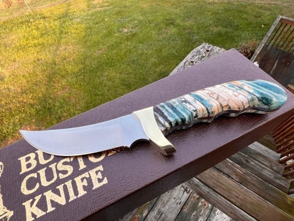 BUCK CUSTOM 401 KALINGA CUSTOM LEROY REMER BLUE MAMMOTH TOOTH BUCK CUSTOM 401 KALINGA CUSTOM LEROY REMER BLUE MAMMOTH TOOTH