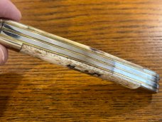 American Blade AB-30 Ltd Ed Deer Scrimshaw 3-Blade Stockman Knife w/ Smooth Bone Scales SN#137 Japan