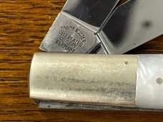 Fight'n Rooster Frank Buster Ltd Ed 1983 "Kotton Country Knife Collector" Trapper Knife w/MOP Scales