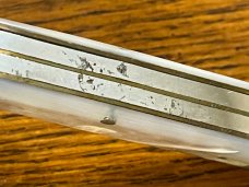 Fight'n Rooster Frank Buster Ltd Ed 1983 "Kotton Country Knife Collector" Trapper Knife w/MOP Scales