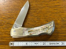 Parker-Frost "Little Mustang" Lockback Knife w/Abalone Scales Japan 