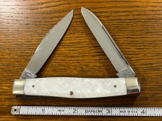 Fight'n Rooster Frank Buster "Texas Jack" Muskrat Knife w/MOP Scales Germany