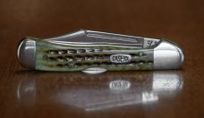 Case Mini Copperlock Pocket Worn Green Bone 1998 Prototype / Model 61749L