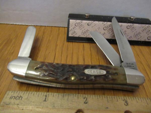 Case XX 1993 no Dot's Year Stamp Brown Bone Stockman Pattern # 6318 SS